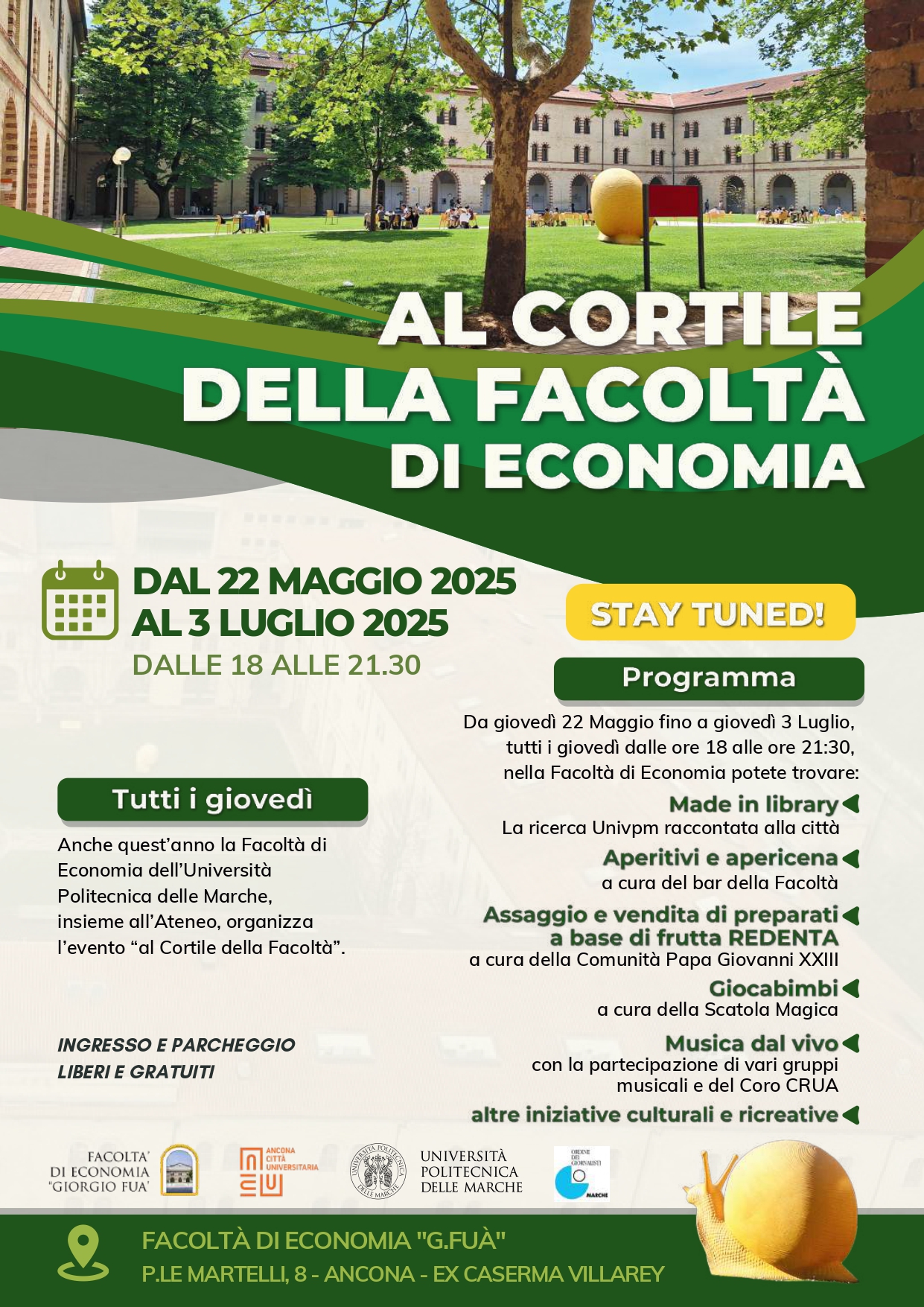 Al cortile della Facoltà